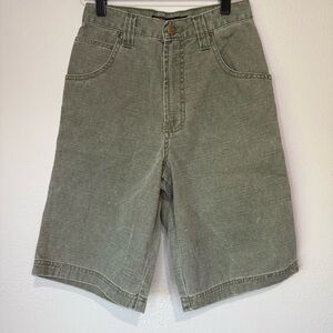 Vintage Bugle Boy Jean Co. Cargo Shorts – Boys 12 / Waist 12.5” (Marine Green)
